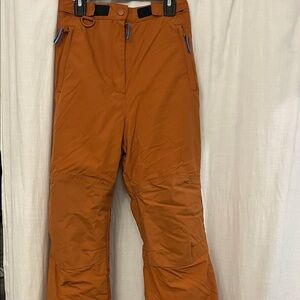 Kids Orange Snow Pants